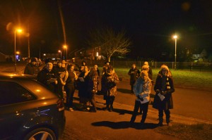 Carol singers in Ousebank Way