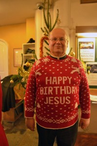 Fr Ross after the 9:30 am Eucharist on Christmas morning