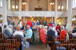 Enjoying lunch together